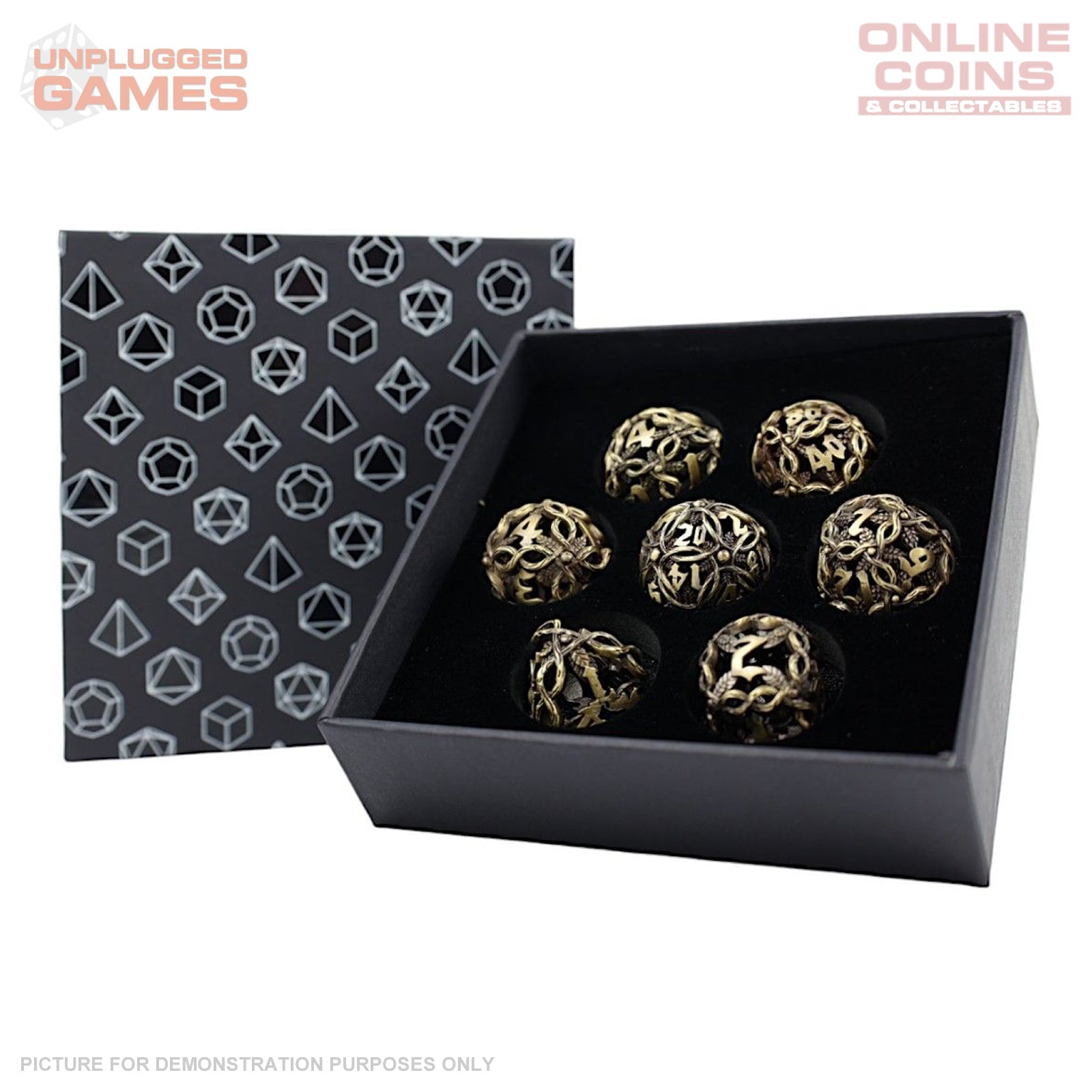 LPG Dice RPG Set Hollow Vines - Tarnished Gold